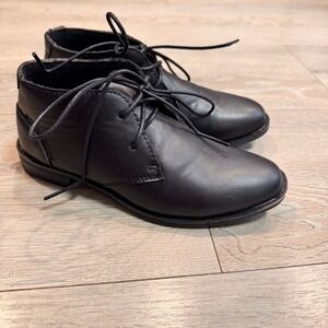 Max + Jake Cameron Kids Youth 1‎ Black Lace Up Ankle Boots Dress Shoes Formal